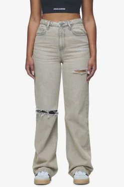 Pegador Jeans|Romani Destroyed High Waist Jeans Washed Coast Sand