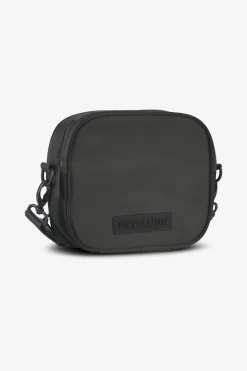 Pegador Bags|Bags|Rubber Logo Patch Nylon Shoulder Strap Bag Anthracite