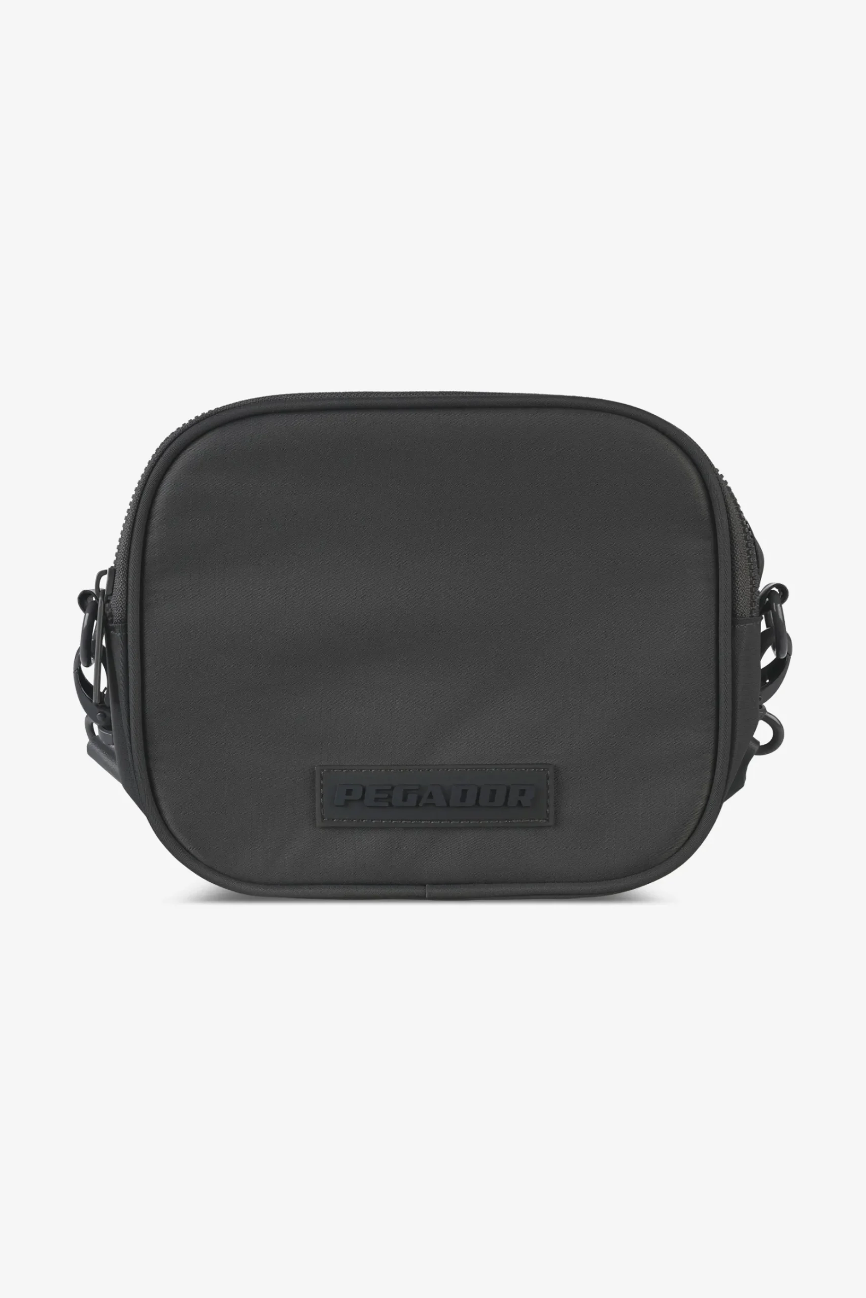 Pegador Bags|Bags|Rubber Logo Patch Nylon Shoulder Strap Bag Anthracite