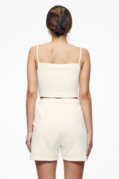 Pegador Tops|Ruby Rib Crop Top Vintage Washed Unbleached