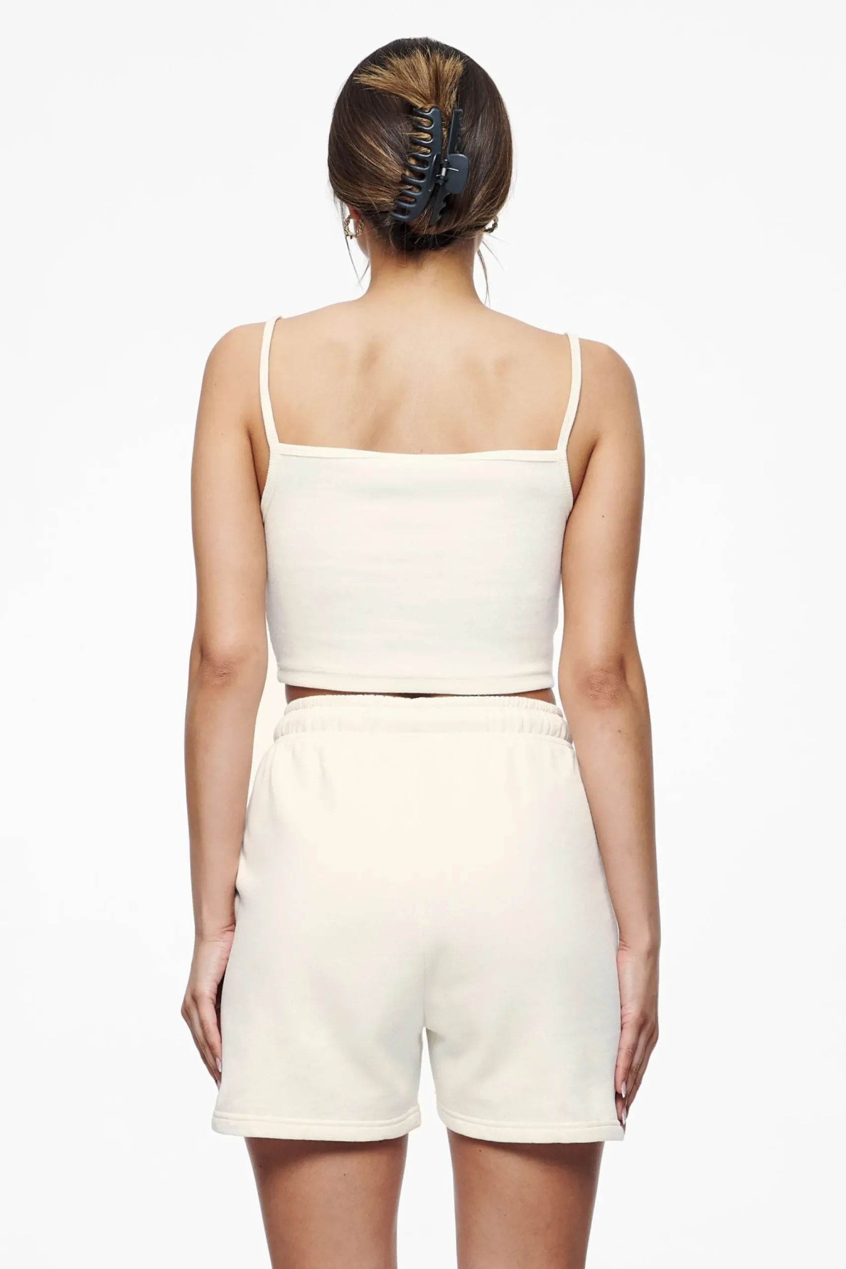 Pegador Tops|Ruby Rib Crop Top Vintage Washed Unbleached