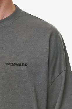 Pegador Longsleeves|Rusk Logo Oversized Longsleeve Washed Anthracite