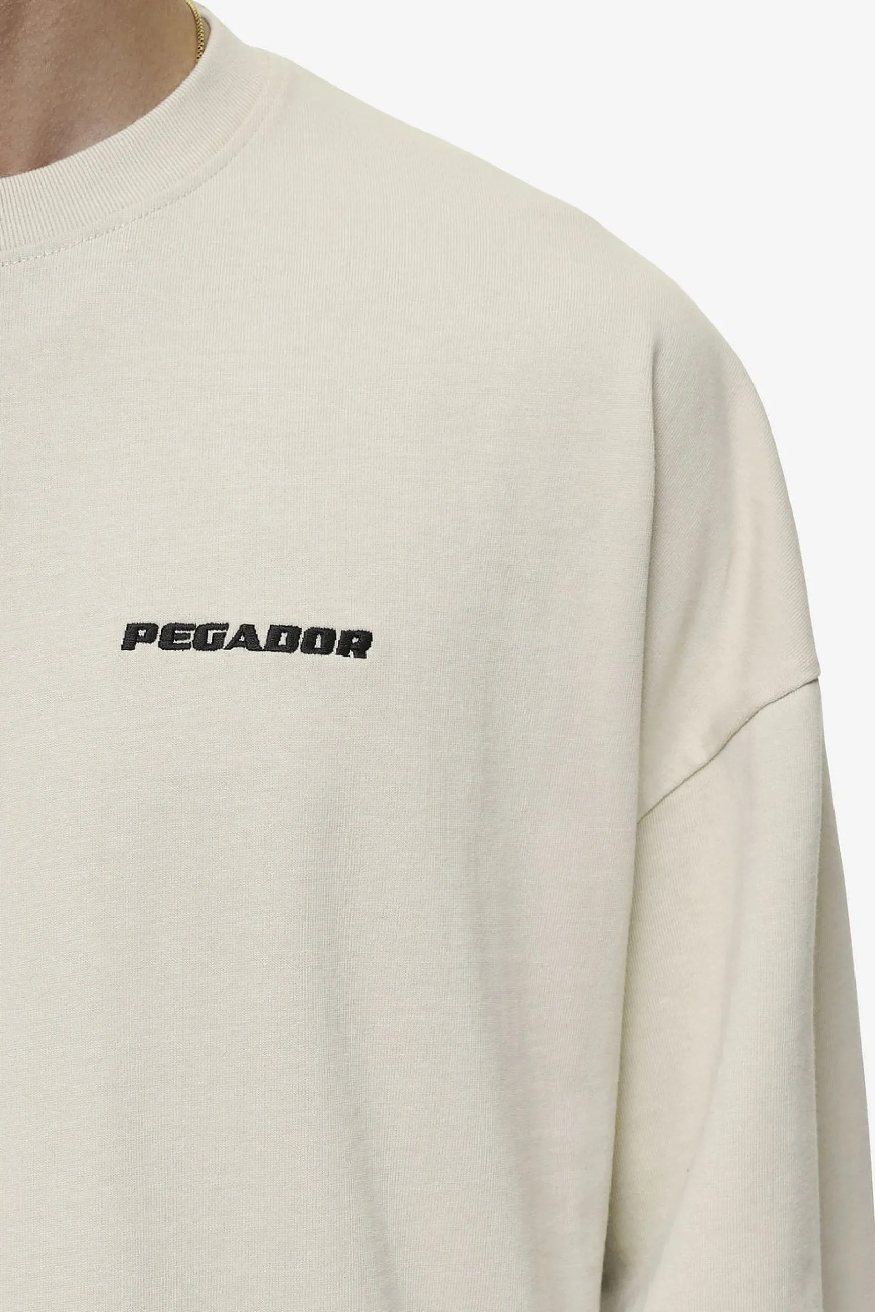 Pegador Longsleeves|Rusk Logo Oversized Longsleeve Washed Light Beige