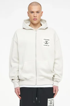 Pegador Hoodies|Zip Hoodies|Salal Oversized Sweat Jacket Vintage Washed Angels Cream