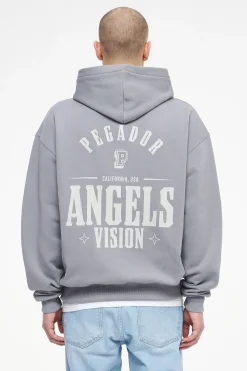 Pegador Hoodies|Zip Hoodies|Salal Oversized Sweat Jacket Vintage Washed Dusk Grey