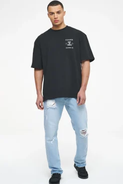 Pegador Tees|Salal Oversized Tee Vintage Washed Black Ink