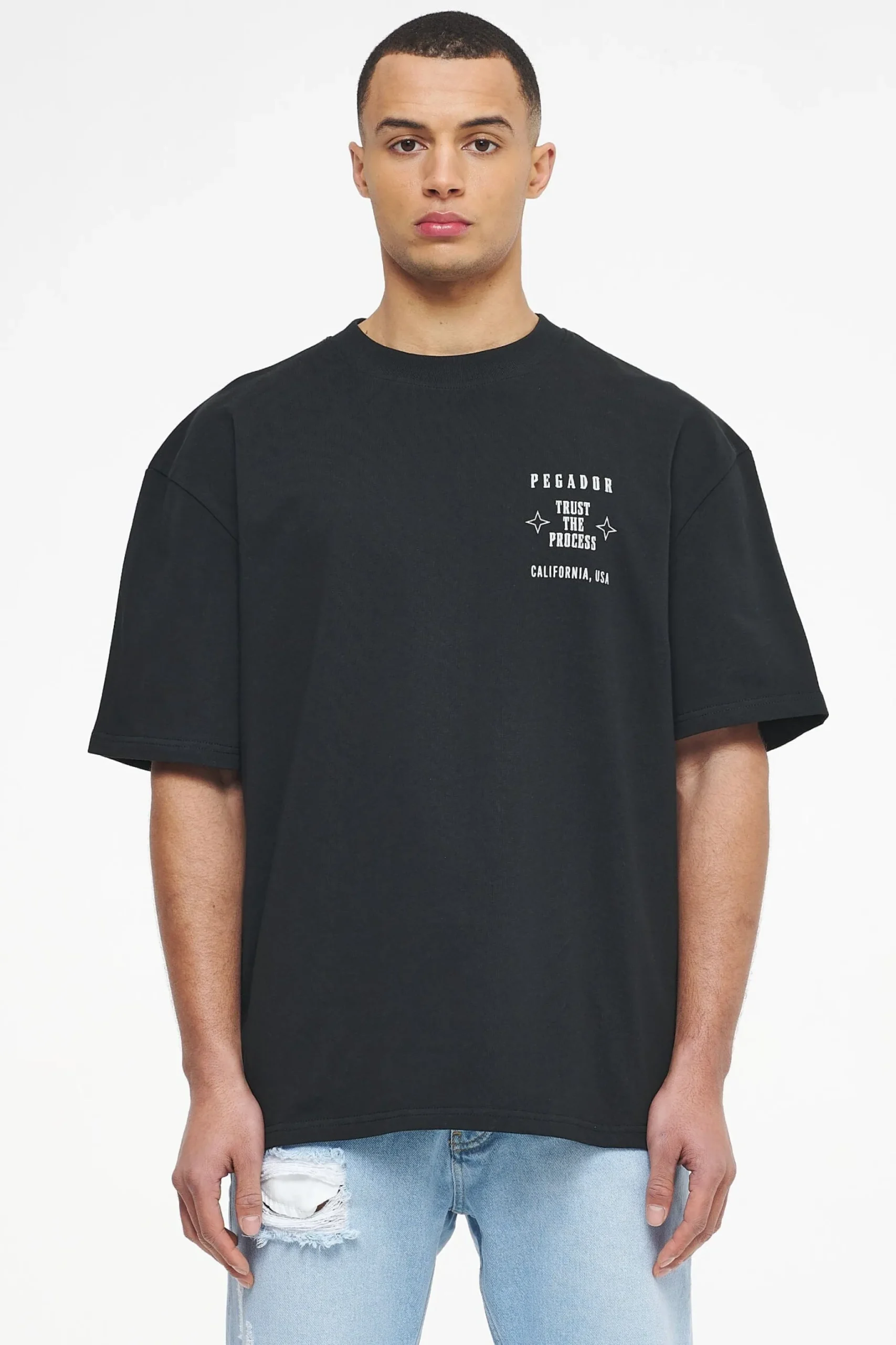 Pegador Tees|Salal Oversized Tee Vintage Washed Black Ink