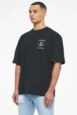 Pegador Tees|Salal Oversized Tee Vintage Washed Black Ink