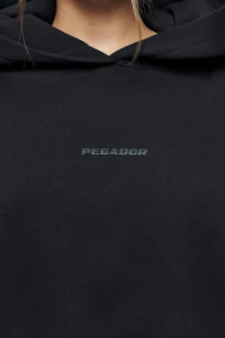 Pegador Hoodies|Salita Oversized Cropped Hoodie Black Gum