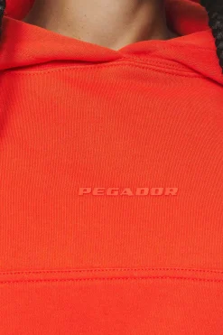 Pegador Hoodies|Salita Oversized Cropped Hoodie Washed Signal Red Gum