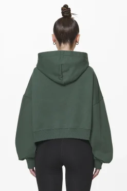 Pegador Hoodies|Salita Oversized Cropped Hoodie Washed Sage Green Gum