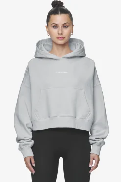 Pegador Hoodies|Salita Oversized Cropped Hoodie White Gum Washed sky grey