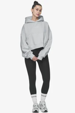 Pegador Hoodies|Salita Oversized Cropped Hoodie White Gum Washed sky grey