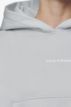 Pegador Hoodies|Salita Oversized Cropped Hoodie White Gum Washed sky grey