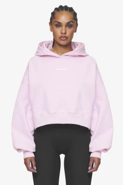 Pegador Hoodies|Salita Oversized Cropped Hoodie White Gum Washed bubblegum
