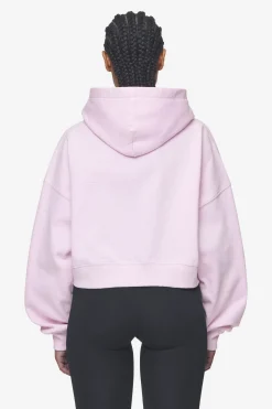 Pegador Hoodies|Salita Oversized Cropped Hoodie White Gum Washed bubblegum