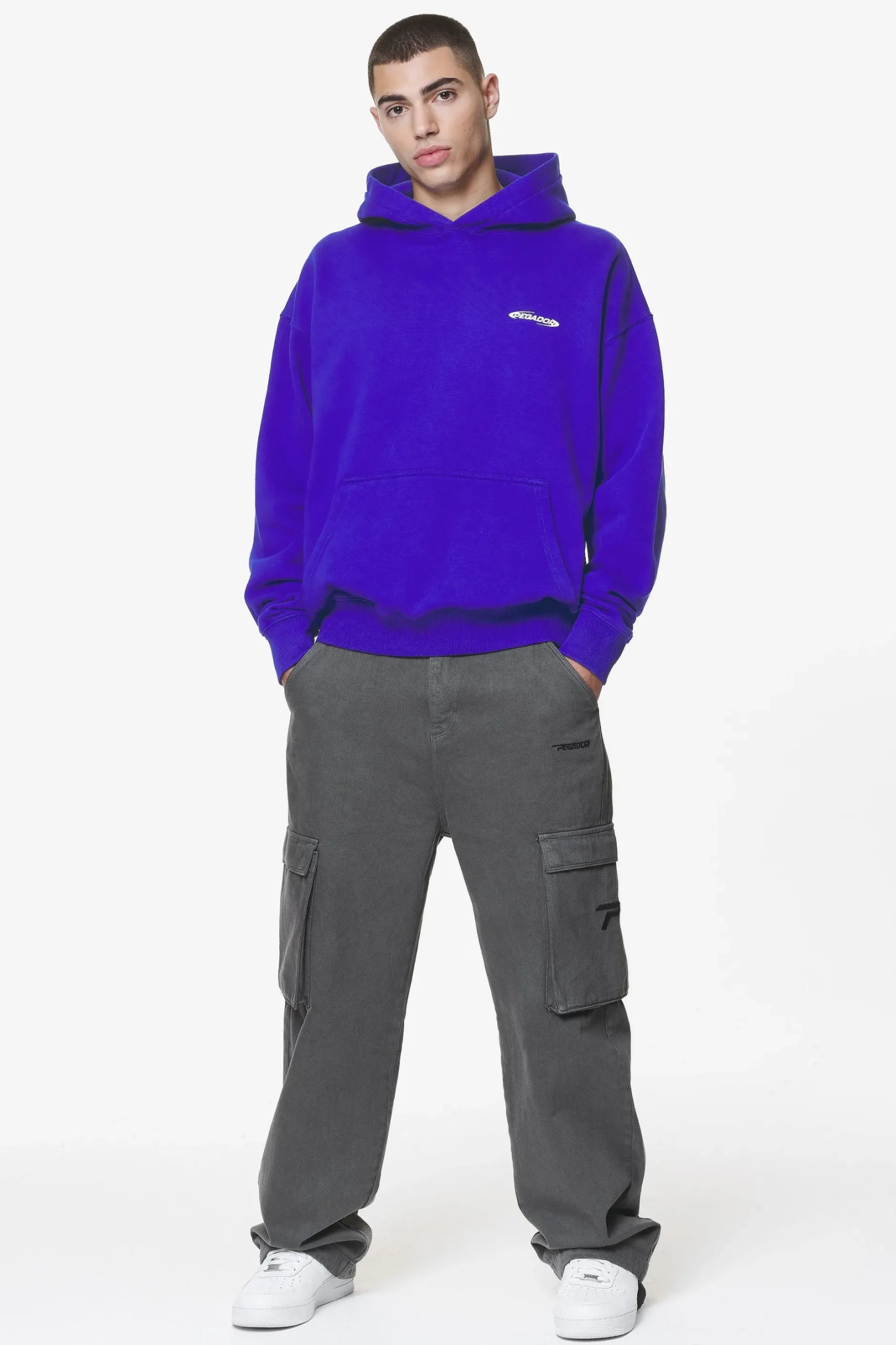 Pegador Hoodies|Sanit Oversized Hoodie Washed Endless Blue
