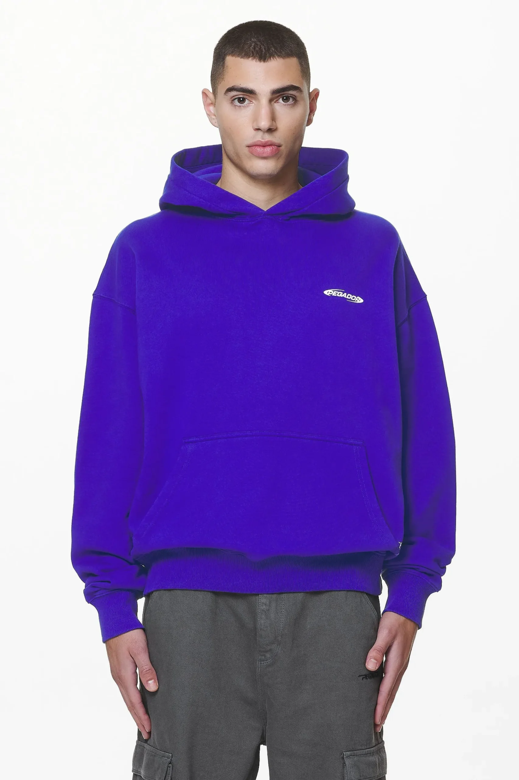 Pegador Hoodies|Sanit Oversized Hoodie Washed Endless Blue