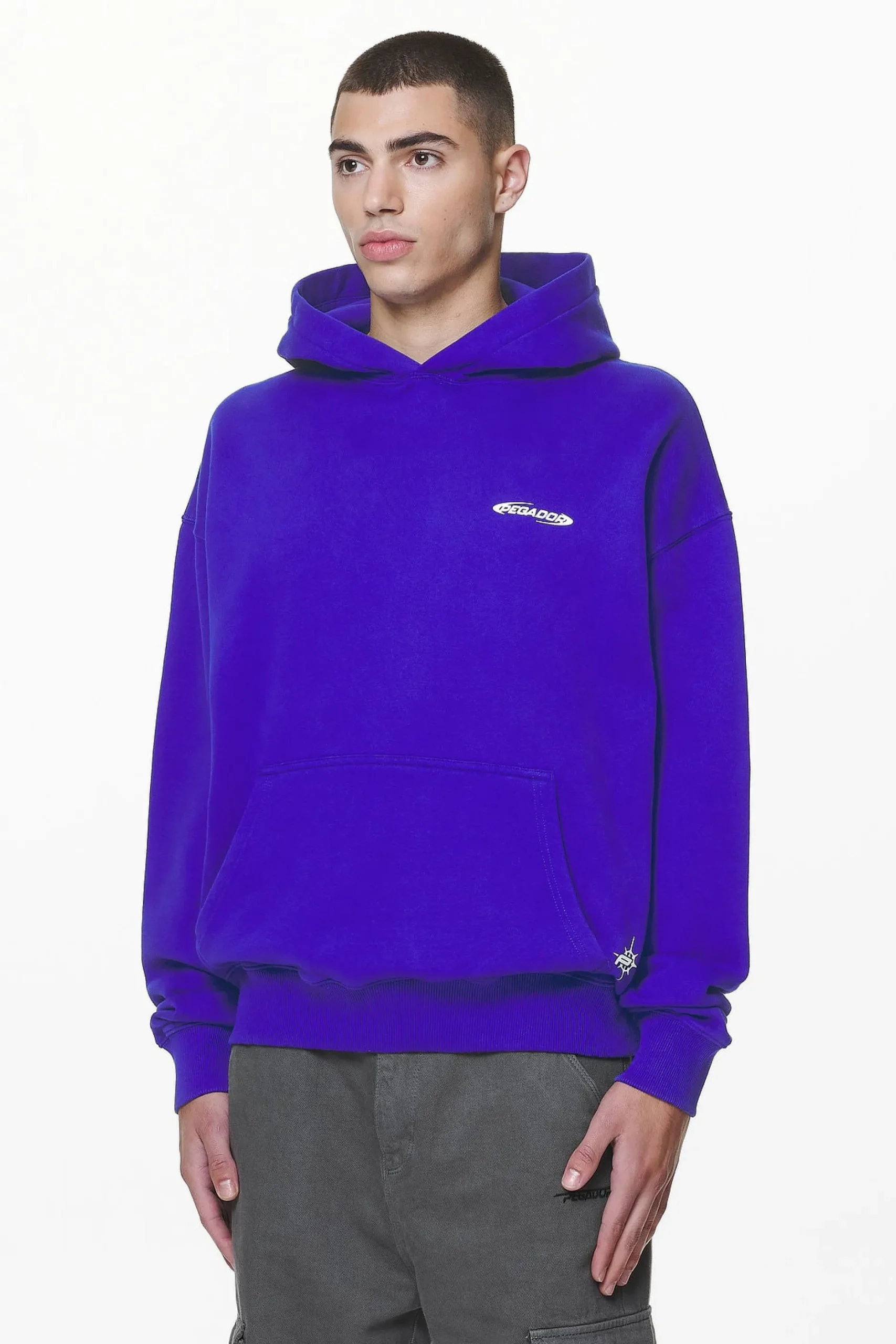 Pegador Hoodies|Sanit Oversized Hoodie Washed Endless Blue