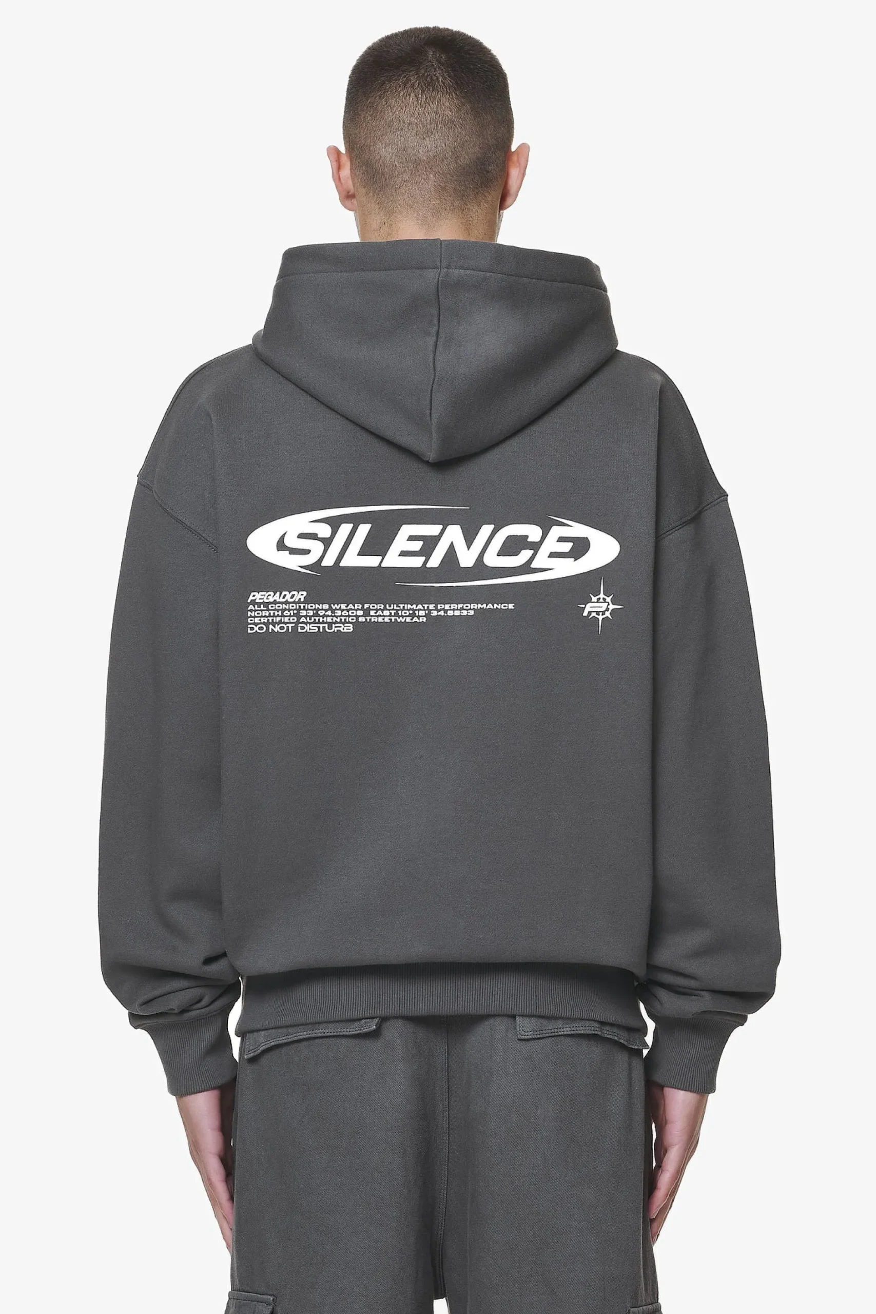 Pegador Hoodies|Zip Hoodies|Sanit Oversized Sweat Jacket Washed Volcano Grey