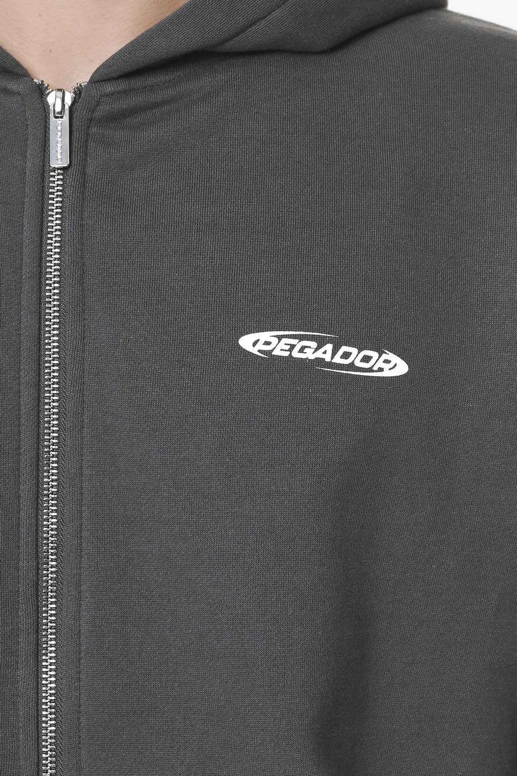 Pegador Hoodies|Zip Hoodies|Sanit Oversized Sweat Jacket Washed Volcano Grey