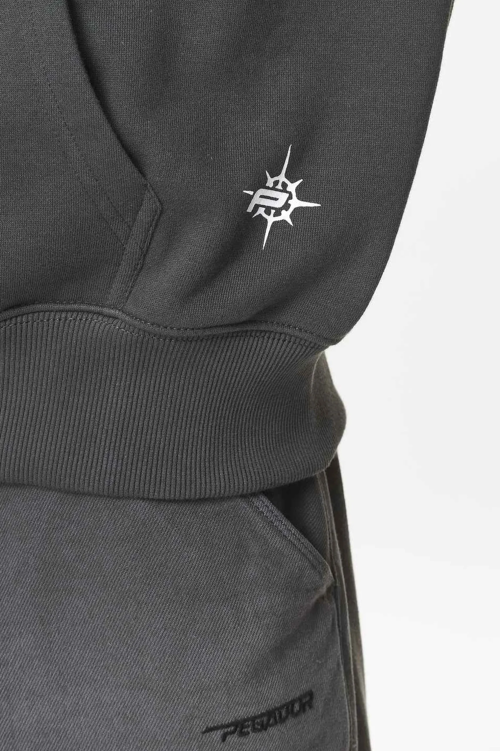 Pegador Hoodies|Zip Hoodies|Sanit Oversized Sweat Jacket Washed Volcano Grey