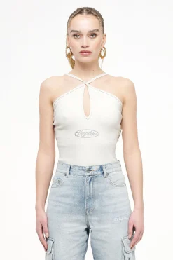 Pegador Bodysuits|Santos Rib Neckholder Bodysuit Vintage Washed Angels Cream