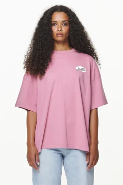 Pegador Tees|Savile Heavy Oversized Tee Vintage Washed Rust Pink