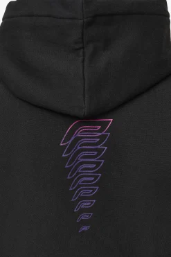 Pegador Hoodies|Zip Hoodies|Saxon Oversized Sweat Jacket Washed Black