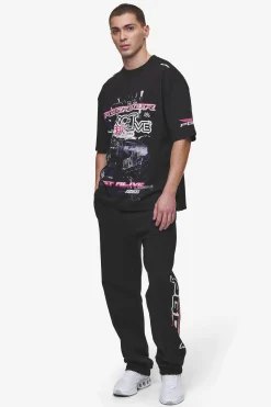 Pegador Tees|Saxon Oversized Tee Washed Black