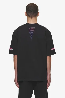 Pegador Tees|Saxon Oversized Tee Washed Black