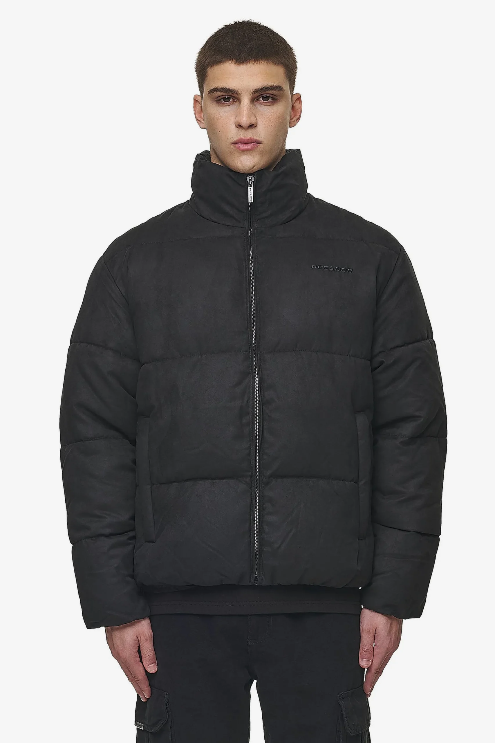Pegador Jackets|Sidan Velour Puffer Jacket Black