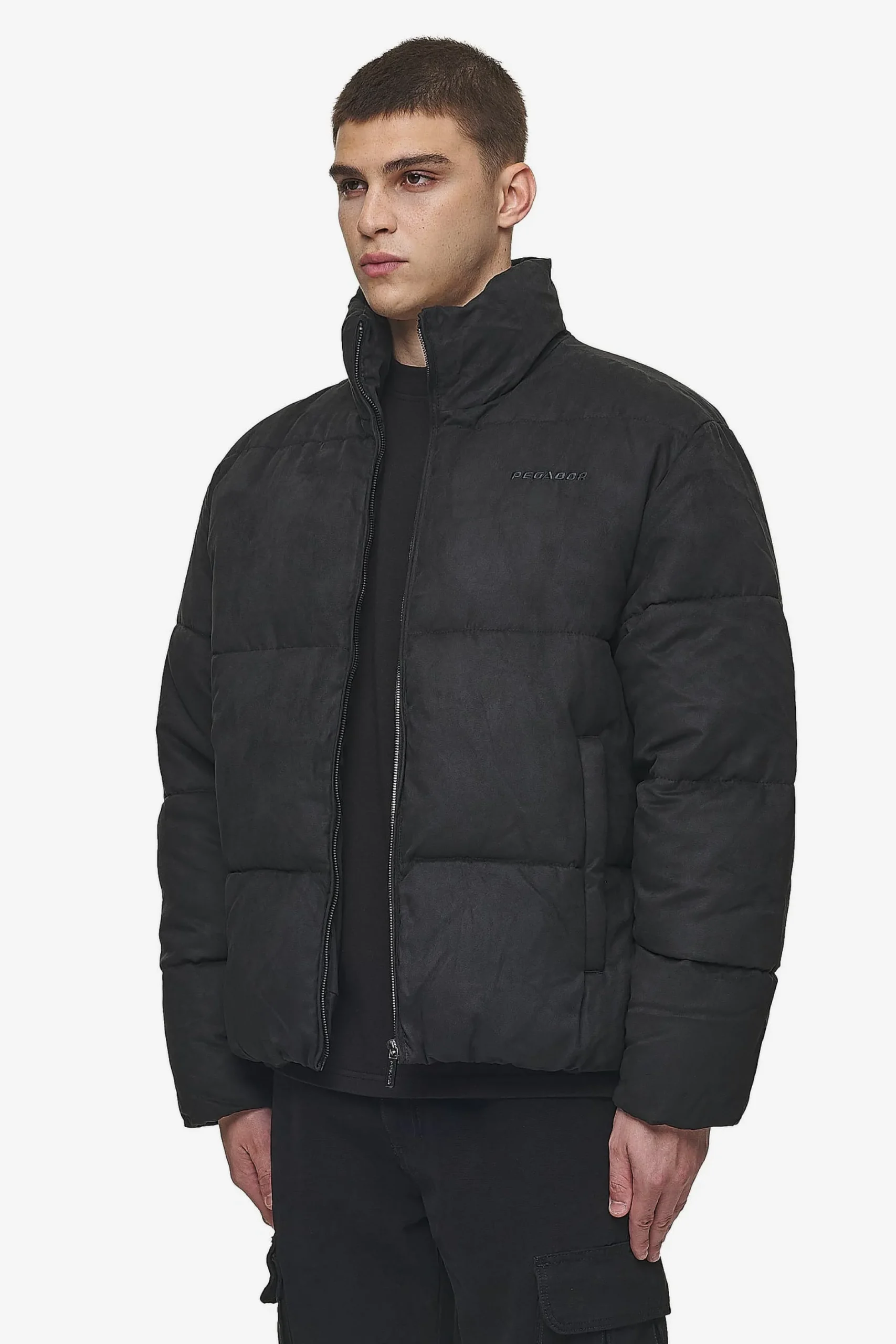 Pegador Jackets|Sidan Velour Puffer Jacket Black