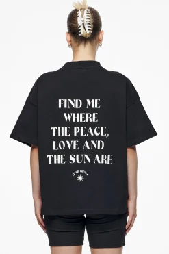 Pegador Tees|Siena Heavy Oversized Tee Washed Vintage Black