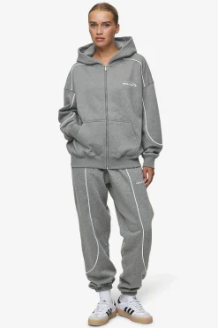 Pegador Pants|Silvi High Waisted Sweat Pants Deep Grey Melange