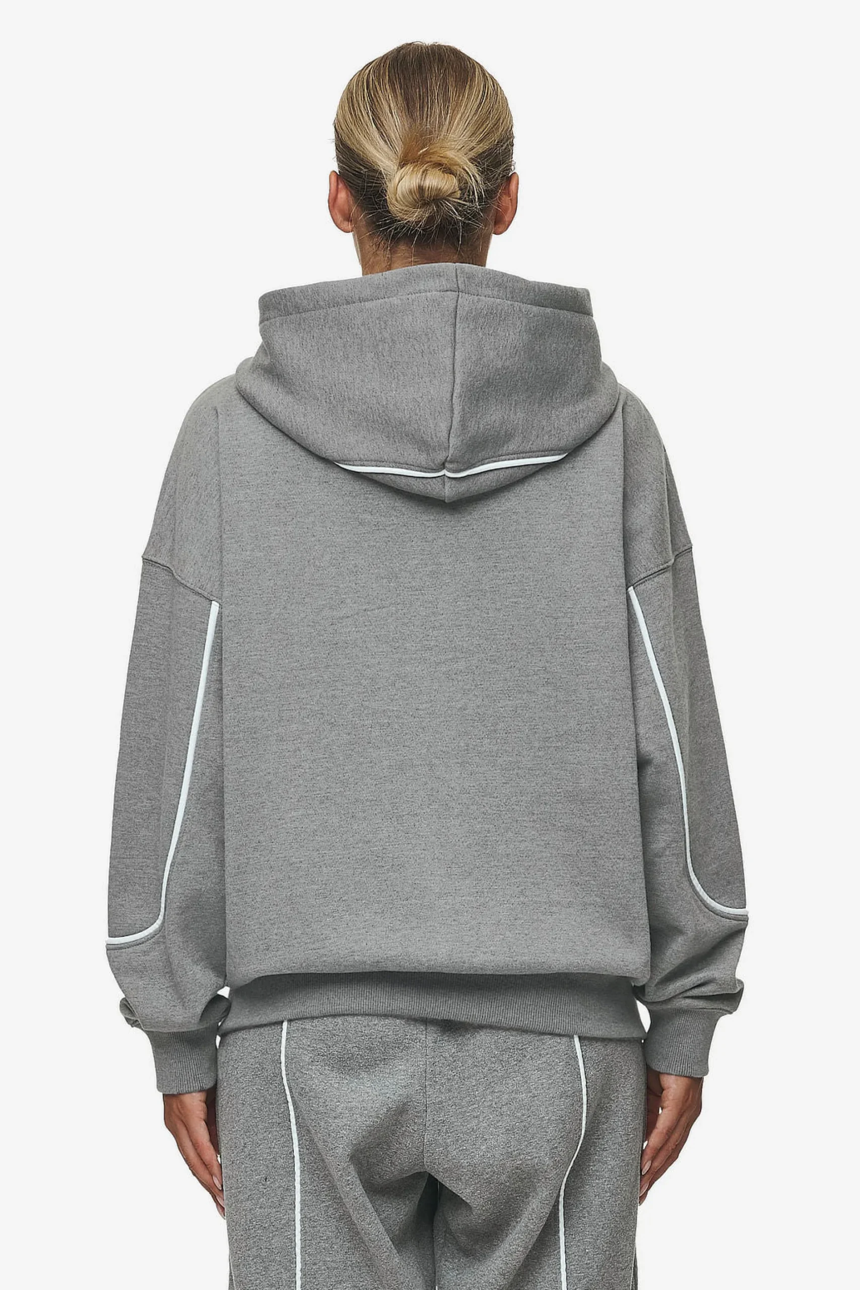 Pegador Hoodies|Zip Hoodies|Silvi Oversized Sweat Jacket Deep Grey Melange