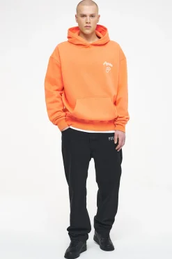 Pegador Hoodies|Skena Oversized Hoodie Vintage Washed Sunrise Orange