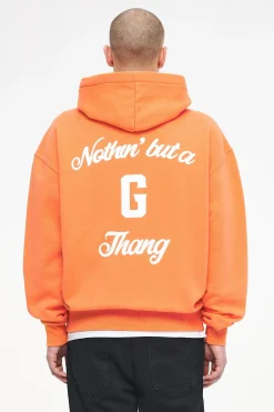 Pegador Hoodies|Skena Oversized Hoodie Vintage Washed Sunrise Orange