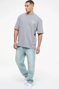 Pegador Tees|Skena Oversized Tee Vintage Washed Dusk Grey