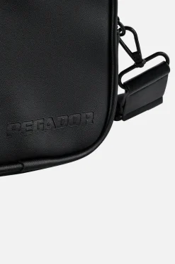Pegador Bags|Bags|Skibo Logo Faux Leather Shoulder Strap Bag Black