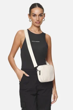 Pegador Bags|Bags|Skibo Logo Faux Leather Shoulder Strap Bag Desert Sand
