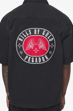 Pegador Shirts|Skyler Denim Shirt Black Ink