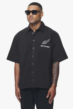 Pegador Shirts|Skyler Denim Shirt Black Ink