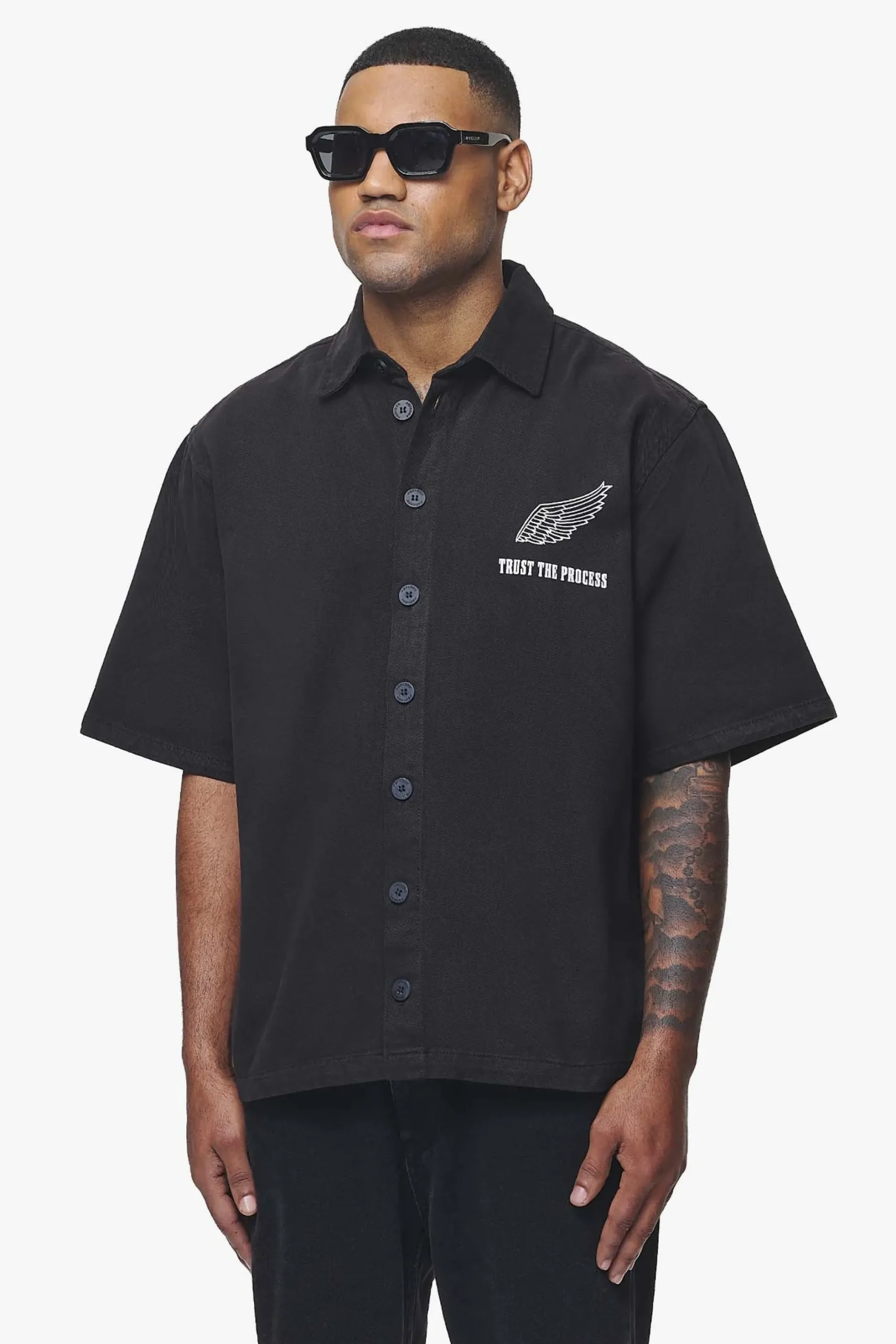 Pegador Shirts|Skyler Denim Shirt Black Ink