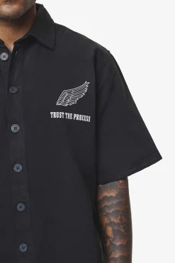 Pegador Shirts|Skyler Denim Shirt Black Ink