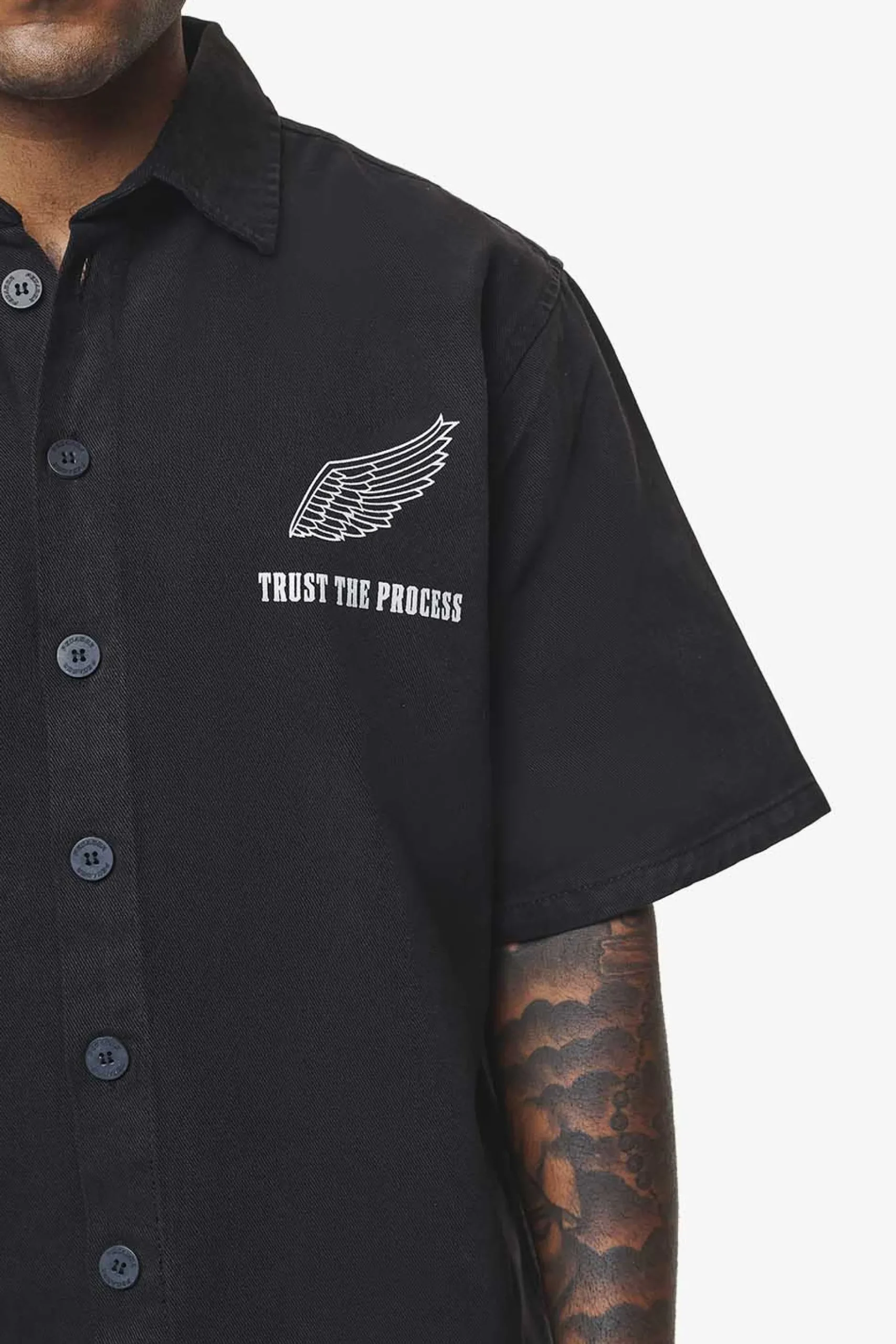 Pegador Shirts|Skyler Denim Shirt Black Ink
