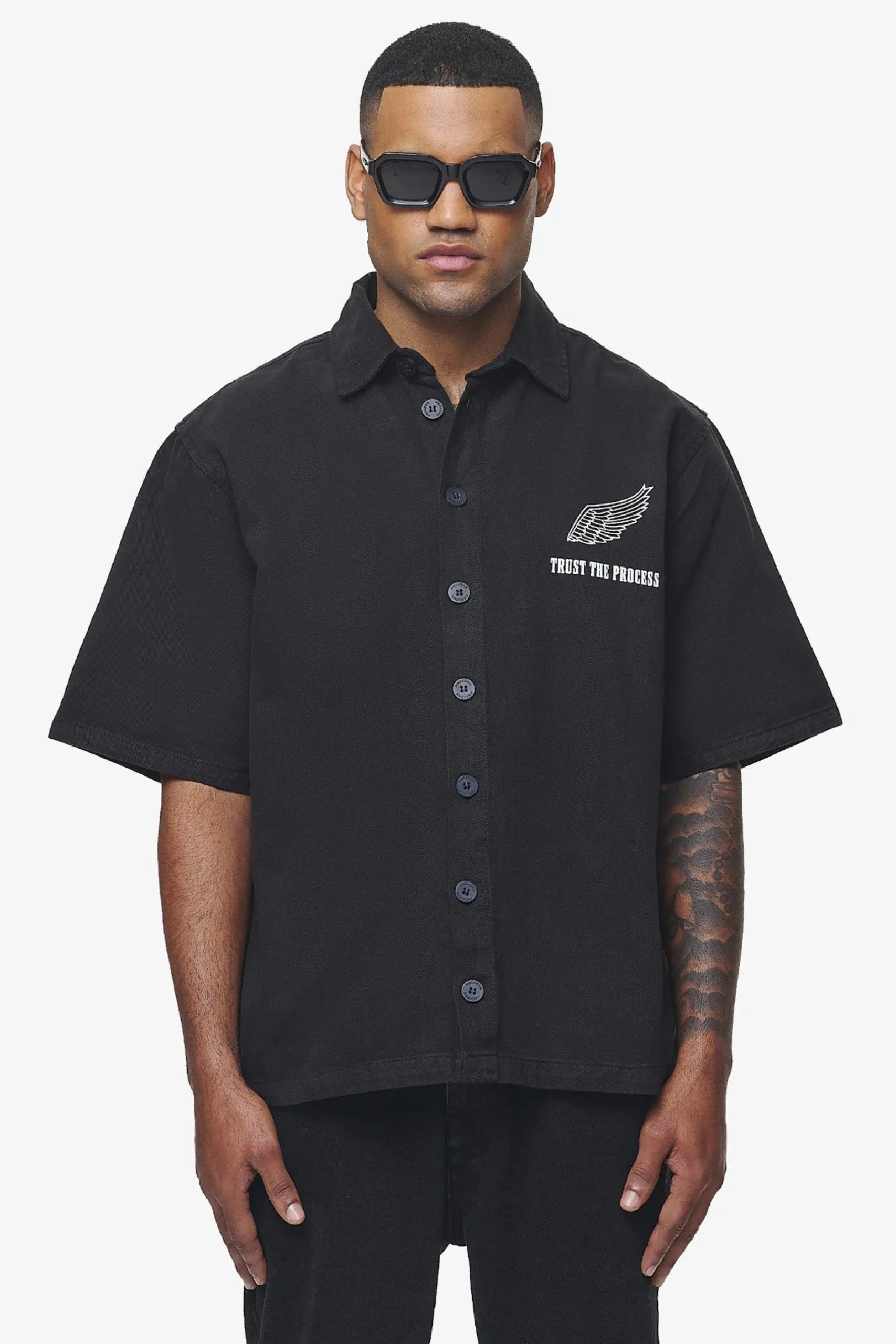 Pegador Shirts|Skyler Denim Shirt Black Ink