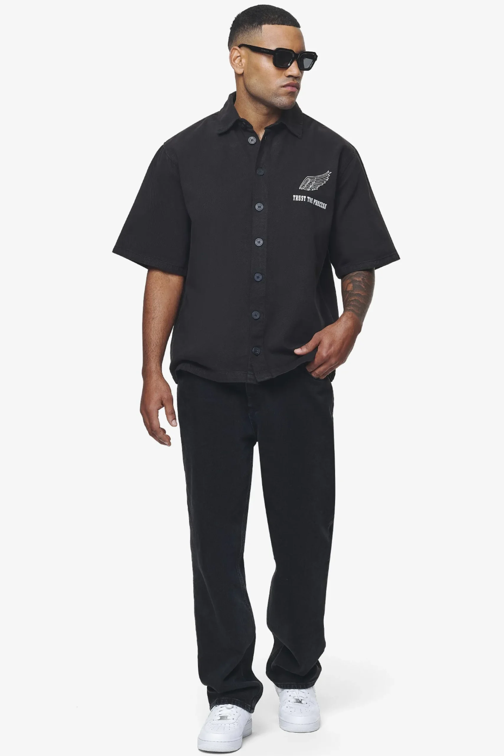 Pegador Shirts|Skyler Denim Shirt Black Ink