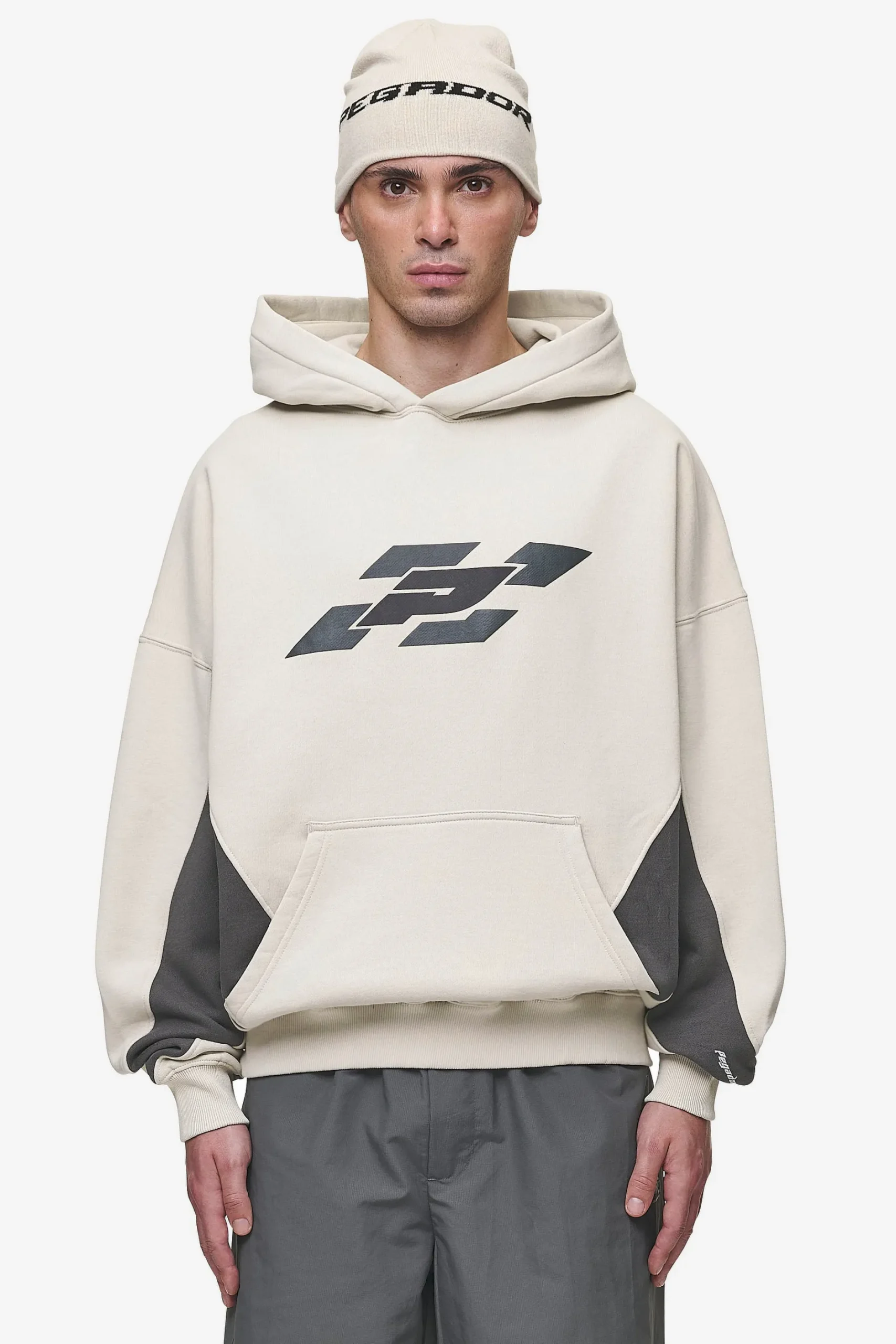 Pegador Hoodies|Slick Boxy Hoodie Washed Light Beige