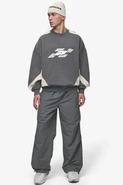 Pegador Sweaters|Slick Boxy Sweater Washed Anthracite